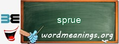 WordMeaning blackboard for sprue